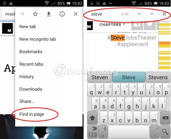 Encuentra palabras específicas en páginas web con iOS y Android
