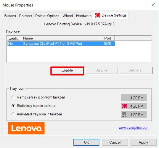 Bagaimana untuk membetulkan ralat Touchpad pada Windows 10 tidak berfungsi