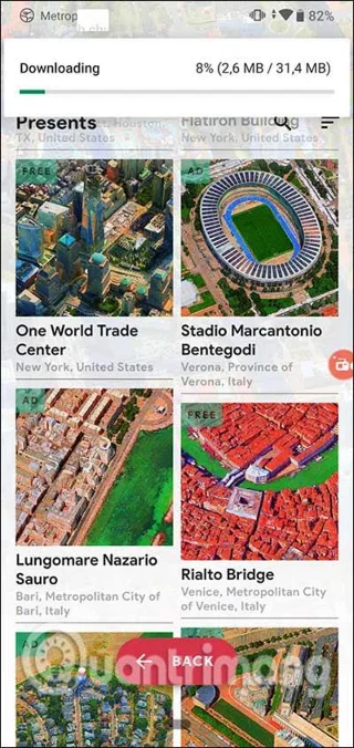 Cara memasang kertas dinding bandar 3D untuk Android
