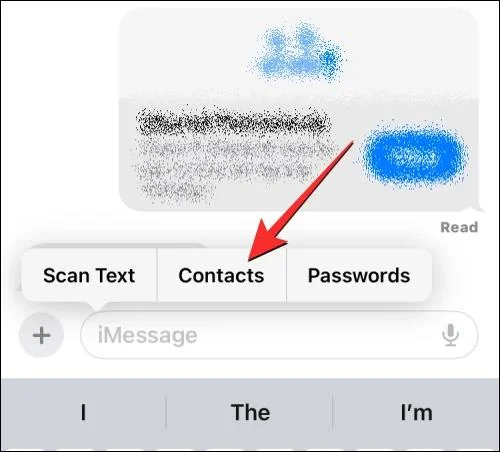 Bagaimana untuk memasukkan kenalan dalam mesej iPhone