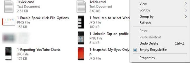 4 cara untuk memulihkan fail dari Recycle Bin dalam Windows 10
