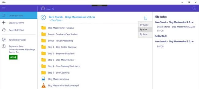 5 aplikasi pemampatan dan penyahmampatan UWP yang padat, percuma untuk Windows 10