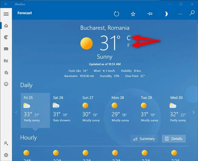 6 perkara yang boleh anda lakukan dengan apl Cuaca pada Windows 10