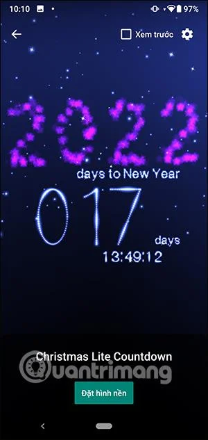 Cara memasang kertas dinding hidup undur Krismas pada Android