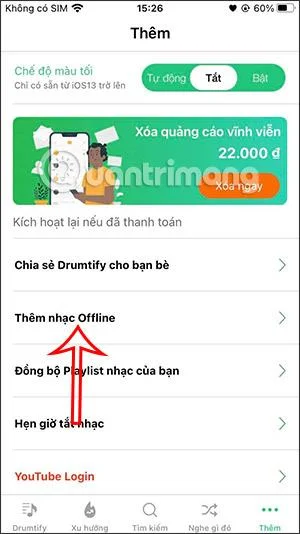 Drumtify を使用して iPhone の画面がオフのときに YouTube 音楽を聴く方法
