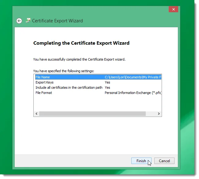 Arahan untuk menggunakan EFS untuk menyulitkan fail dan folder pada Windows 8.1 Pro