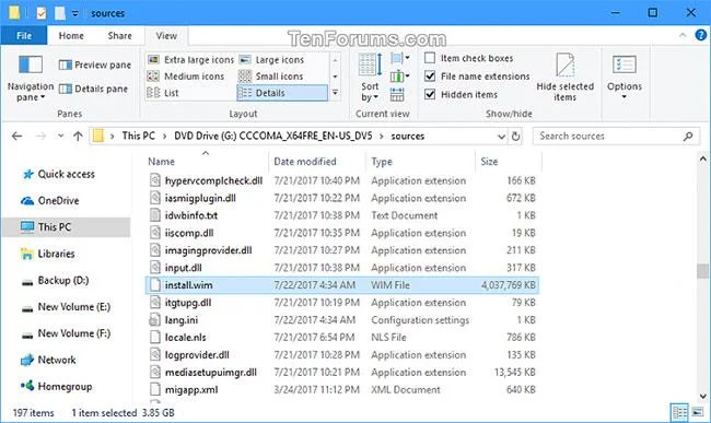 Windows 10'u yüklemek için USB veya ISO dosyasıyla ilgili tüm ayrıntılar nasıl görüntülenir?