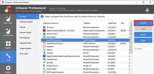 Bagaimana untuk membuang Avast Free Antivirus pada komputer anda
