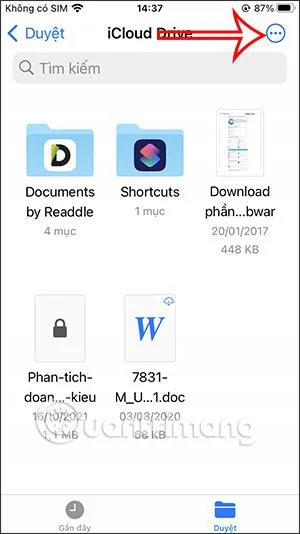Cara membuat folder dalam Fail pada iPhone/iPad