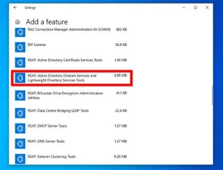 Windows 10da Active Directory için RSAT nasıl etkinleştirilir