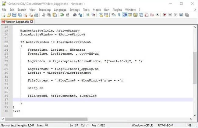 Cara membuat aplikasi penjejakan masa pada Windows dengan AutoHotKey