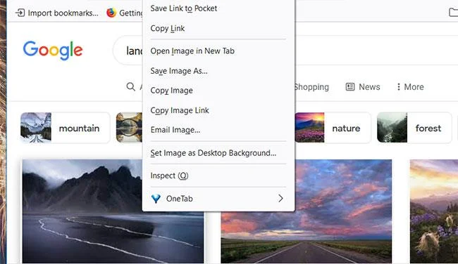 Arahan untuk menukar kertas dinding pada Windows 11