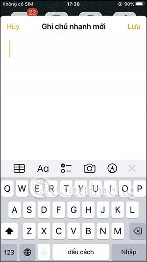 So machen Sie schnelle Notizen auf dem iPhone