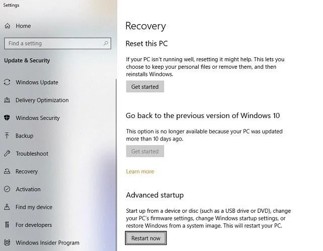 Windows 10でUEFIセキュアブートを無効/有効にする方法