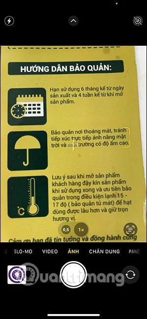 Bagaimana untuk menyalin teks Vietnam dalam foto pada iPhone