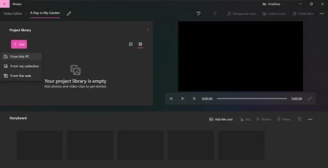 Video's maken met de Foto's-app op Windows 11