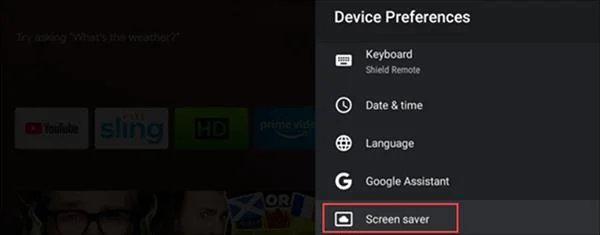 Come cambiare il salvaschermo su Android TV