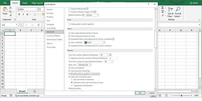 Windows 10'da Excel'in çökmesini düzeltme