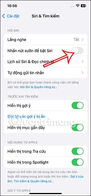 iPhoneの電源ボタンでSiriの呼び出しをオフにする方法