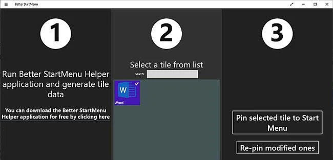 Cara membuat Jubin Langsung tersuai dengan StartMenu yang Lebih Baik