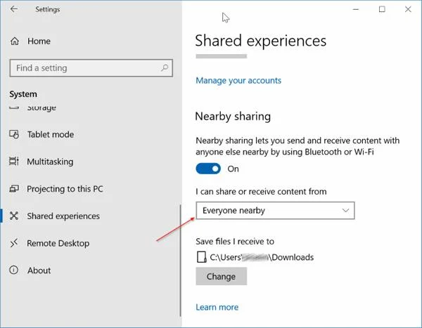 Como corrigir erros do recurso Near Share no Windows 10