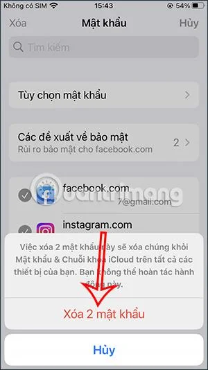 Bagaimana untuk memadam kata laluan yang disimpan pada iPhone