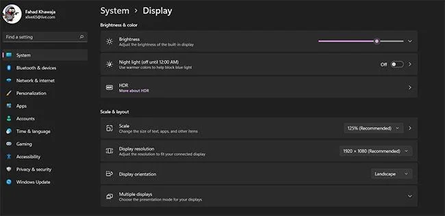 Windows 11'deki Ayarlar uygulamasındaki yeni özellikler
