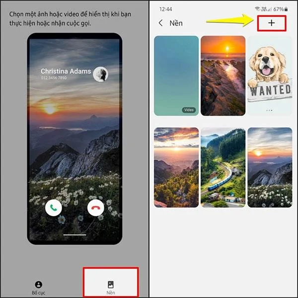 Bagaimana untuk menetapkan kertas dinding panggilan pada Samsung