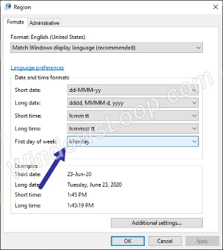 Come modificare il primo giorno della settimana nel Calendario di Windows 10
