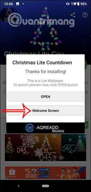 Cara memasang kertas dinding hidup undur Krismas pada Android