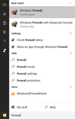 Arahan untuk membenarkan aplikasi berkomunikasi antara satu sama lain melalui Windows Firewall