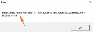 Betulkan LoadLibrary gagal dengan cepat dengan Ralat 1114 pada Windows 10