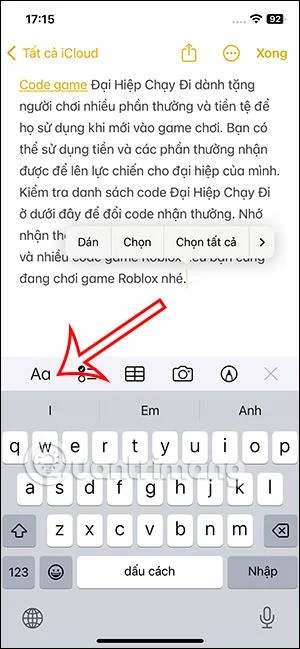 Cara menggunakan Sebut Harga Sekat dalam Nota iPhone