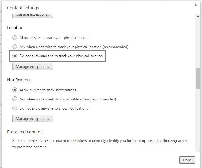 Web sitelerinin Google Chrome'daki konumunuzu izlemesini engellemenin 3 yolu