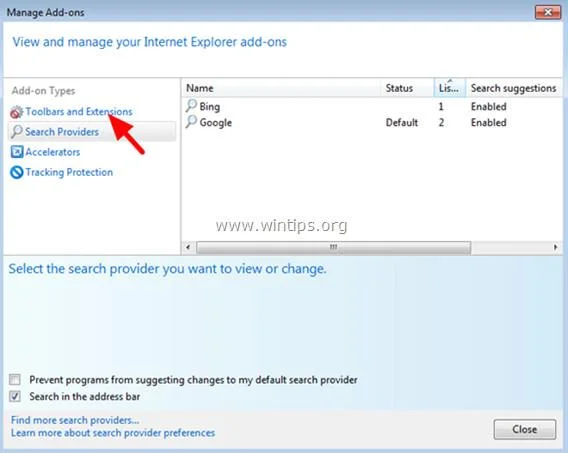 Arahan untuk mengalih keluar MyStartSearch pada semua pelayar