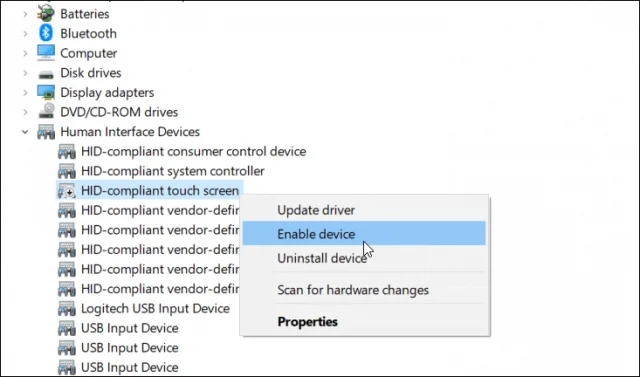 Comment désactiver l'écran tactile sur les appareils Windows 10