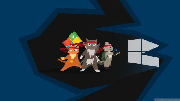 Muat turun sekarang satu set kertas dinding dengan tema Windows tebal