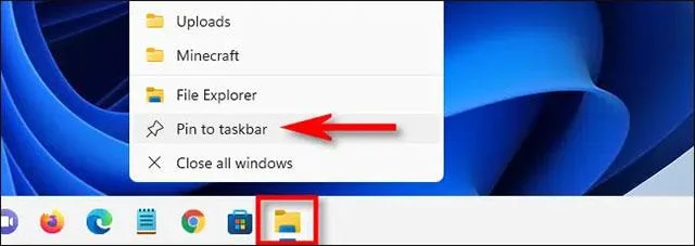 วิธีปักหมุด File Explorer ไว้ที่ทาสก์บาร์ใน Windows 11