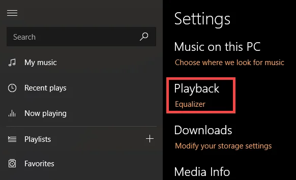 Windows 10'da Groove Müzik Ekolayzer nasıl etkinleştirilir ve kullanılır?