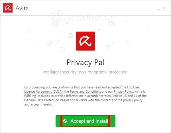安裝 Avira Privacy Pal 的過程