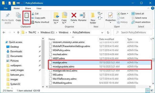 So installieren Sie die Microsoft Edge-Gruppenrichtlinienvorlage unter Windows 10