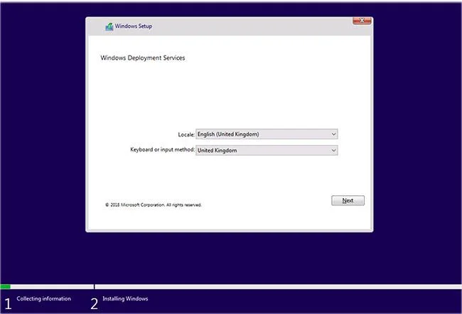 Cara memasang Windows 10 melalui rangkaian