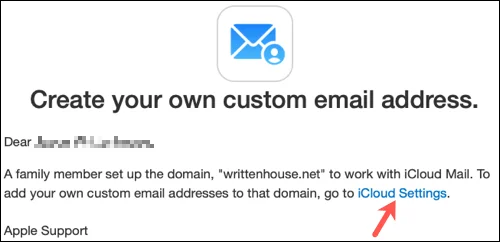 Arahan untuk menyediakan domain e-mel tersuai pada iCloud