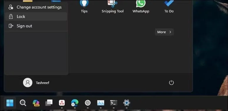 鎖定 Windows 11 螢幕