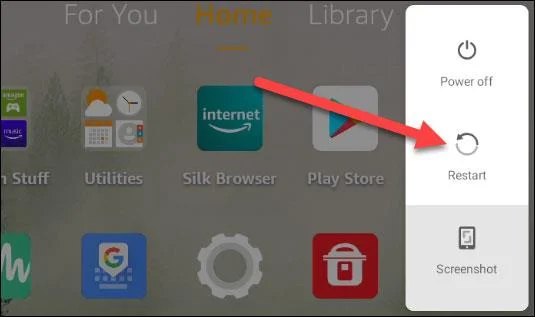 Instructions pour réinitialiser et redémarrer la tablette Amazon Fire