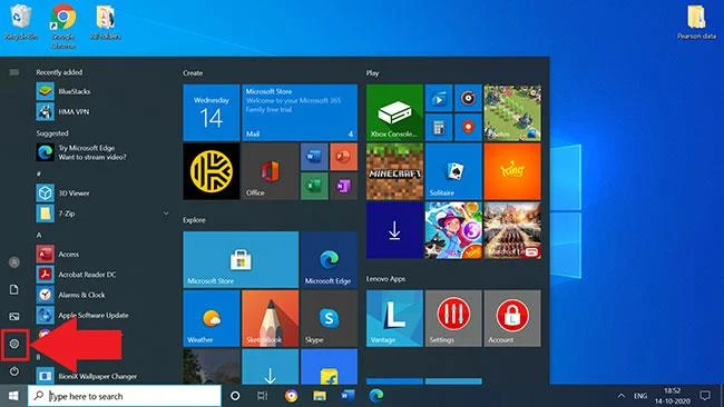 Windows 10の設定画面