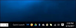 Bagaimana untuk menambah bar Pelancaran Pantas dalam Windows 10