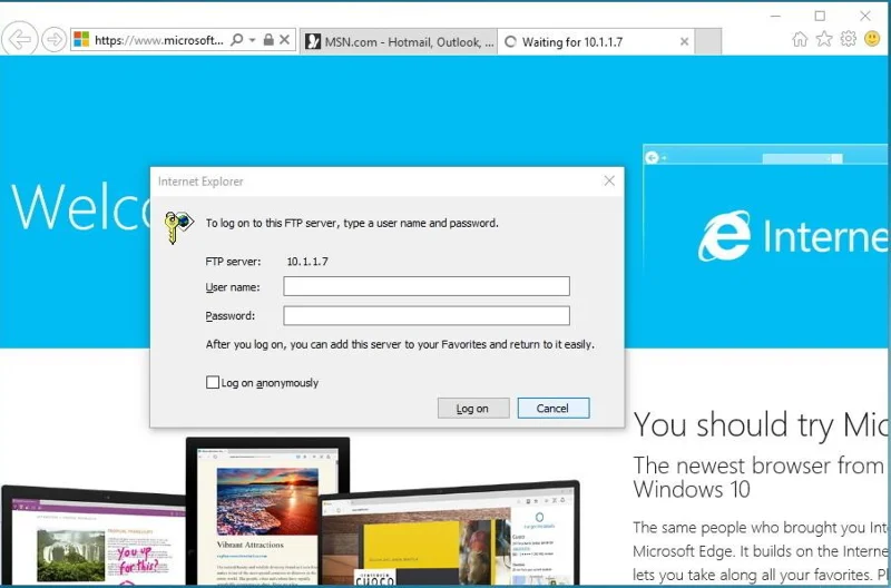 Arahan untuk menyediakan dan mengurus Pelayan FTP pada Windows 10