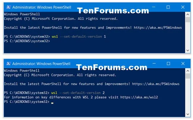 Windows 10でLinuxディストリビューションのバージョンをWSL 1/WSL 2に設定する方法
