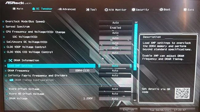 RAM hızını optimize etmek için XMP'yi etkinleştirin